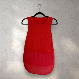 Michael Kors Blouse Viscose Coral Orange Womens Sleeveless Top